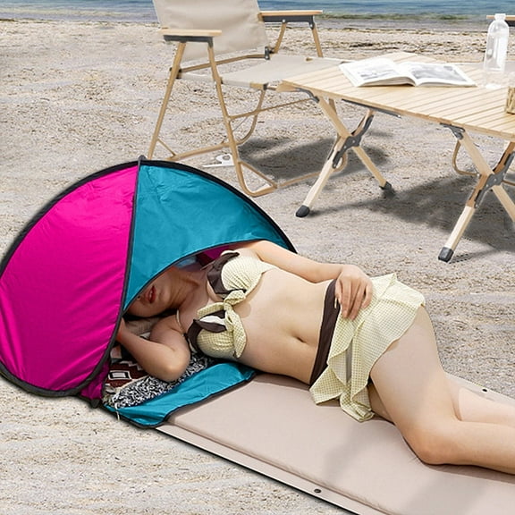 PPgejGEK Beach Head Tent, Automatic Quick-opening Beach Shade and Sun Protection Head Tent for Beach Swimming Pool Reduced Price