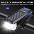 thumbnail image 1 of ufeghfjh Bicycle Headlight Solar Horn Light USB Rechargeable LED Front Lamp with Strong Flashlight 3 Mode Cycling Equipment Waterproof for Night Riding Safety, 1 of 2