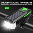 thumbnail image 1 of PPgejGEK Bicycle Headlight Solar Horn Light USB Rechargeable LED Front Lamp with Strong Flashlight 3 Mode Cycling Equipment Waterproof for Night Riding Safety, 1 of 2