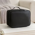 thumbnail image 1 of PPgejGEK Black Twill Fabric Partition Travel Storage Shoe Bag Large Capacity for Clothes Items Hanging Organizer Dirt Resistant Size 11.8 x 5.9 x 9.5 in, 1 of 6