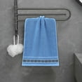 thumbnail image 1 of WWG Blue Hand Towels for Bathroom, Soft Absorbent Towel for Gyms Shower Multipurpose Use, 1 of 6