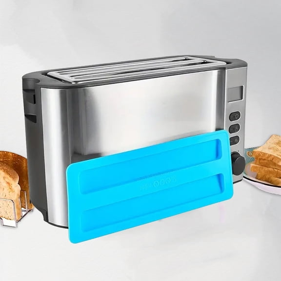 WWG Blue Silicone Toaster Antidusting Cover Household Baking Appliance Guard Dirt Insect Proof Size 6.2 x 4.1 Inches Heat-Resistant Easy Clean Protective Accessory