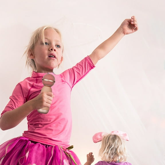 PPgejGEK Bluetooth Microphone Children's Singing Horn Loudspeaker K Song Story Club Family KTV Microphone Sound All-in- Machine Six Voice Changing Modes