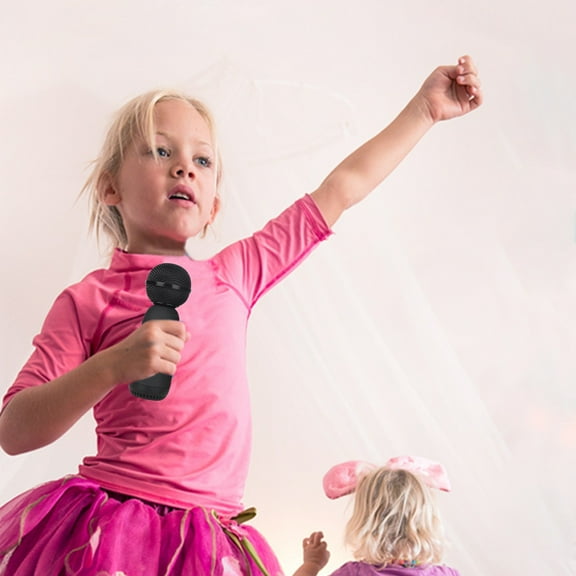 PPgejGEK Bluetooth Microphone Children's Singing Horn Loudspeaker K Song Story Club Family KTV Microphone Sound All-in- Machine Six Voice Changing Modes Holiday