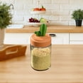 thumbnail image 1 of PPgejGEK Cactus Shape Glass Spice Jar, Transparent Sealed Seasoning Container with Large Opening, Kitchen Pantry Organizer for Salt Pepper Herbs, 1 of 6