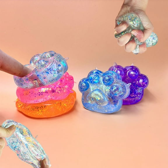 PPgejGEK Cats Paw Fidget Toys Stress Balls For Adults Party Favors Sensory Toys For Autistic Children Stress Relief Toy Easter Motor Skills for Boys Girls Ages 3+, Birthday Gift