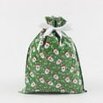 thumbnail image 1 of PPgejGEK Christmas Candy Gift Bag, 32x24cm/12.6x9.4in, Transparent Drawstring Pouch with Santa Snowman Print for Party Favors or Apple Packaging, 1 of 1