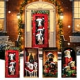 thumbnail image 1 of PPgejGEK Christmas Door Cover Decoration Polyester Tapestry 90x180cm/35x71in Holiday Door Wrap for Christmas Eve School Party Decor, 1 of 9
