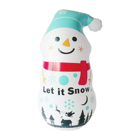 PPgejGEK Christmas Inflatable Snowman Tumbler Pvc Santa Decoration Props Sandbag Toy Santa Claus Decoration for Outdoor Yard Holiday Decor