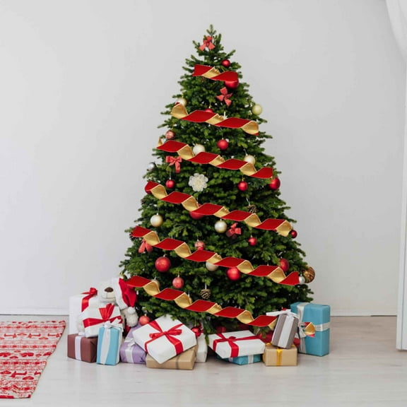PPgejGEK Christmas Ribbon 6.3CM Wide Ribbon Christmas Tree Decoration Ribbon Christmas Decoration Christmas Decorative Ribbon for Decorating Holiday Balconies
