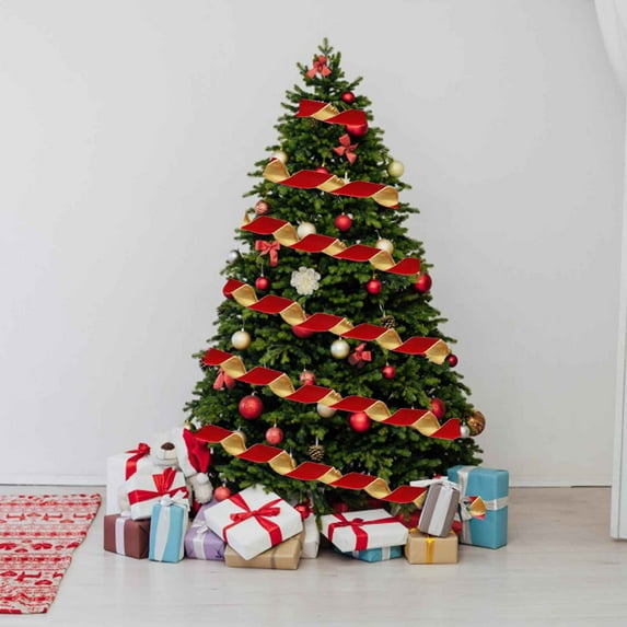 PPgejGEK Christmas Ribbon 6.3CM Wide Ribbon Christmas Tree Decoration Ribbon Christmas Decoration Christmas Decorative Ribbon for Decorating Holiday Balconies