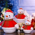 thumbnail image 1 of PPgejGEK Christmas Snowman Plush Toy 18CM, Soft Stuffed Holiday Decor Doll with Red Coat & Scarf, Festive Xmas Gift for Kids Adults Home Decoration, 1 of 9