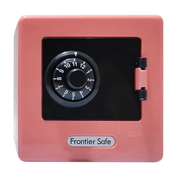 PPgejGEK Combination Lock Money Coin Saving Box, Cash Safe Case Piggy Bank for Kids, Plastic Storage with Code, 3.46x3.46x2.36in (8.8x8.8x6cm)