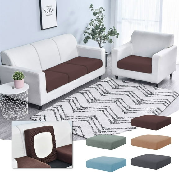 PPgejGEK Cushion Sofa Seat Cover Tightly Wrapped Protection Fiber Living Room 45-65x50-53cm/17.7-25.6x19.7-20.9in Elastic Stretch Fit for Single Double Triple Sectional