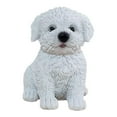 thumbnail image 1 of PPgejGEK Cute Simulation Bichon Frise Dog Ornament Resin Craft Home Decoration Room Desktop Decor Pet Model Collectible Figurine 3.94 Inches Height Hand Painted, 1 of 1
