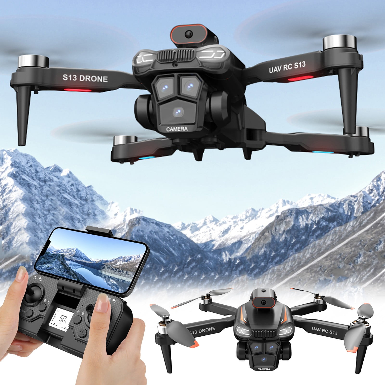 PPgejGEK Cyber_Monday Deals 2024 FPV Drone with ESC Camera Brushless ...