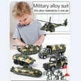 thumbnail image 1 of PPgejGEK Diecast Military Vehicle Toy Set 4 Piece with Action Figures Tanks Helicopters Trucks Submarines for Boys Kids Gift Alloy and Plastic Construction Age 3+, 1 of 9