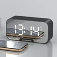 thumbnail image 1 of PPgejGEK Digital Clock with Bluetooth Speaker Alarm Clock with Alarms Mirror LED Display Bluetooth V5.0 TFCard & AUX Cable up to 45% off, 1 of 6