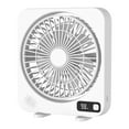 thumbnail image 1 of PPgejGEK Digital Display Rechargeable Desktop Fan 7.4x6.5x1.8 Inches 5-Speed Adjustable Household Mini Circulating Fan Brushless Motor, 1 of 6