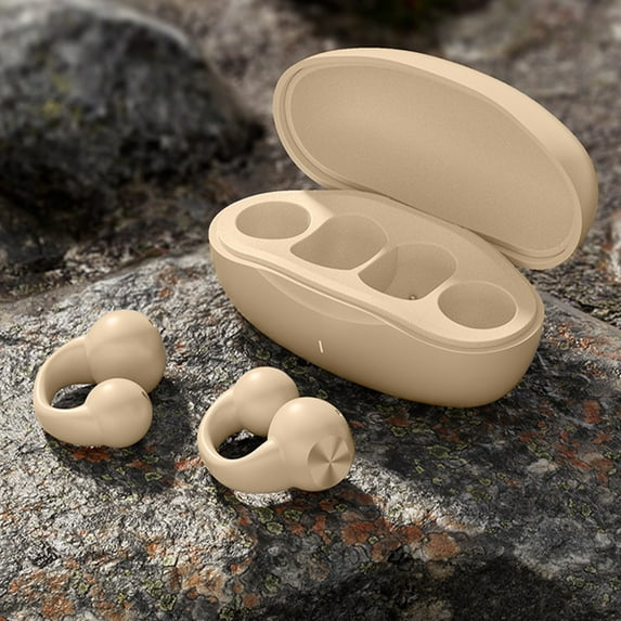 PPgejGEK Earring Wireless Earbuds Bluetooth 5.3 Long Duration Playback Open Ear Headphones for Men,Women,and Kids-Black