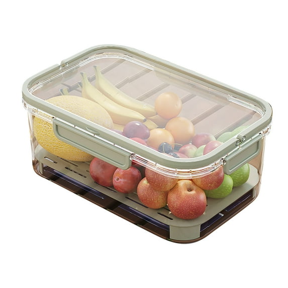 PPgejGEK Food Grade Portable Fresh-keeping Box Plastic Outdoor Picnic Container Large Rectangular Refrigerator Storage Sealed Box 10 x 8 x 5 Inches