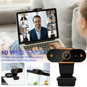 PPgejGEK Full HD 1080P Webcam with Microphone,Webcam with Microphone for Desktop,Webcam for Desktop,Webcam with 110 Degree Wide Viewing Angle
