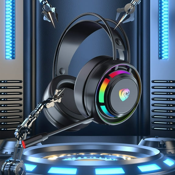PPgejGEK Gaming Headset Wired Dual-channel Desktop Computer Laptop with Mic Voice Headset Holiday