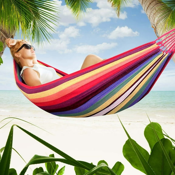 PPgejGEK Garden Hammocks Comfortable Fabric Hammocks With Tree Straps For Hanging Sturdy Hammocks Up To 660lbs Portable With Travel Bag For Camping Outdoor Reduced Price