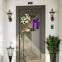 PPgejGEK Garland Wreath Door Hanging Wreath Garland Easter Wreaths Decorations Wall Garland Outdoor Spring Out Door Decor Festival Wreath Rattan Artificial Wooden