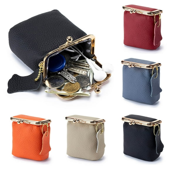 PPgejGEK Genuine Leather Mini Jewelry Box for Earrings Rings Travel Storage Case 6.5x4.5x2cm 2.56x1.77x0.79in Portable Organizer Gift for Women Girls Valentines Day