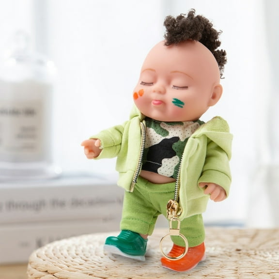 PPgejGEK Green Vinyl Simulation Doll with Cute Doe-Beak Styling, ABS Plastic Toy for Dress-Up Play, Size 8.66x3.14 Inches for Boys and Girls