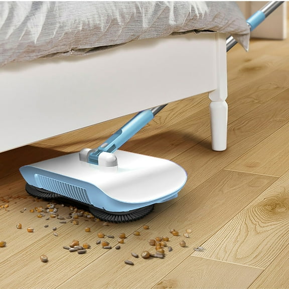 PPgejGEK Hand Push Sweeper for Hard Floor Cleaning, 3-in-1 Manual Floor Sweep with Microfiber Pad, Non-Electric Lazy Suction Sweeper for Pet Hair Dirt, Adjustable Stainless Steel Handle, 40.15 Inch