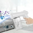 thumbnail image 1 of PPgejGEK Handheld Nanometer Blue Light Spray Sanitizing Gun Rechargeable Sound Wave Cleaning Household Ethanol Fogging Disinfecting Gun White 18.7x15.4x6.5cm/7.36x6.06x2.55in, 1 of 6