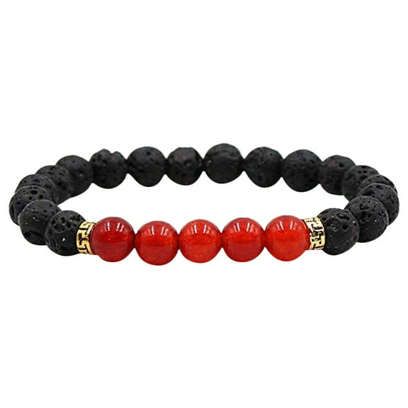 PPgejGEK Healing Therapies Bracelet with Volcanic Beads Stretch Design for Men Women 6.5cm Diameter Unisex Fashion Accessory Pain Relief Yoga Meditation Practice