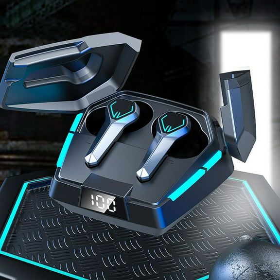 PPgejGEK High-Efficiency 5.3 Bluetooth Noise Reduction, Non-Inductive Delay, Cool Shape, Wireless Bluetooth Headset, Binaural In-Ear Game, Sound Silvery 50% off Clear