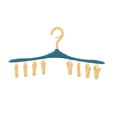 thumbnail image 1 of WWG Household Multi-Clip Hanger Underwear Socks Organizer Wardrobe Storage 8 Detachable Clips Windproof Rotating Hook Space-Saving Rack for Small Items Hats Laundry 30x18cm/11.8x7in, 1 of 2