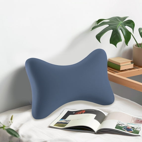 PPgejGEK Ice Silk Home Office Duple-Use Memory Foam Recliner Small Pillow Neck Headrest Chair Pillow Car Seat Cervical Pillow Cushion Neck Protection