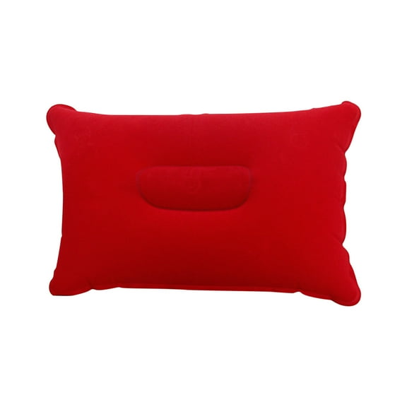 WWG Inflatable Travel Pillow with Velvet Cover Self Inflating for Neck and Lumbar Support Camping Airplane and Car Use Compact and Portable