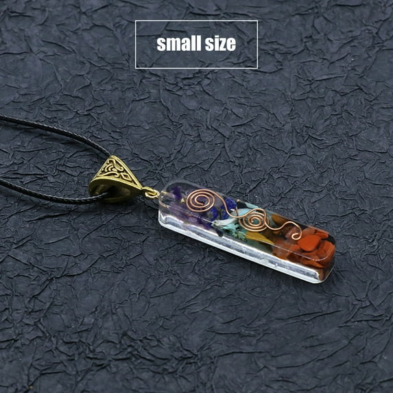PPgejGEK Jewelry for Women Necklace Colorful Crushed Stone Necklace Resin Rubber Wrapped Natural Stone Pendant Holiday Savings