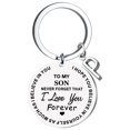 thumbnail image 1 of PPgejGEK Keychain DIY To My SON Stainless Steel Last Name 26 Letter Keychain 2.5cm for Valentine's Day Mother's Day Christmas Birthday Gifts Holiday Savings, 1 of 6