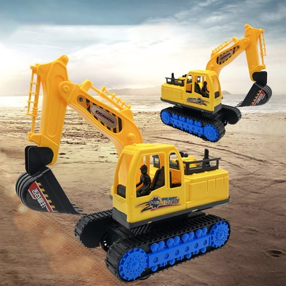 PPgejGEK Kids Large Excavator Toy Construction Vehicle 11.8x4.72x9.84 Inch with Hook Sand Digger Function