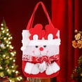 thumbnail image 1 of PPgejGEK Knitted Christmas Gift Bag 29x23cm 11.41x9.05in Red Scarf Snowman Design Tote for Candy Storage Holiday Party Favor, 1 of 6