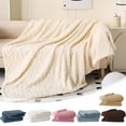 thumbnail image 1 of PPgejGEK L Size Taffeta Reversible Thickened Blanket Solid Color Office Nap Sofa Bed Covering Summer Winter Use 78.74x90.55in Polyester, 1 of 9