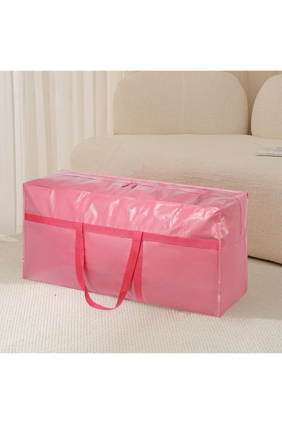 Large Capacity 253L/66.84US Gal Thickened PE Moving Storage Bag with Handles 115x40x55cm/45.3x15.8x21.7in Water Resistant Luggage Organizer for Christmas Tree Clothes Travel
