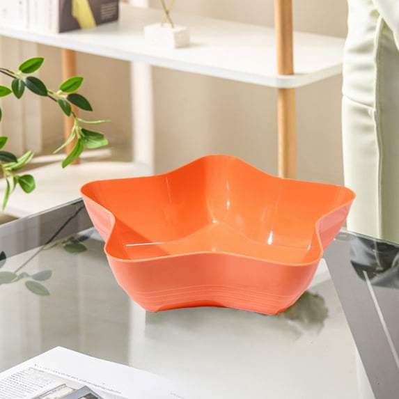 WWG Large Star Shaped Fruit Tray 8.26x5.9x2.17 Inches Multilayer Detachable Compartment Plastic Snack Serving Dish for Home Kitchen Coffee Table Party Use