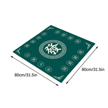 PPgejGEK Mahjong Mat Reduction Mahjongg Table Mat Mahjong Accessories Tablecloth Game Poker Domino Game Game Mat for Card Board and Tile Games 80x80cm
