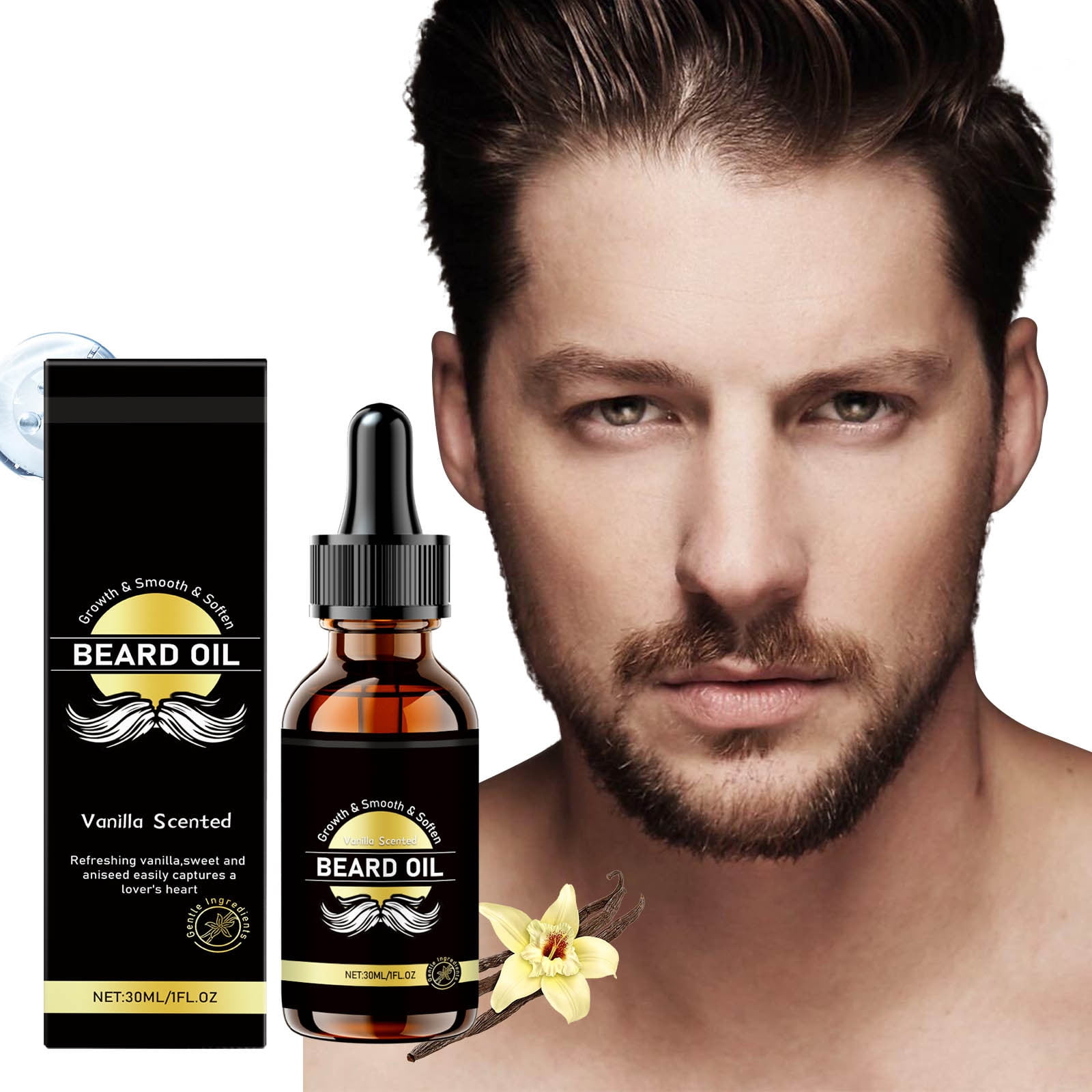 PPgejGEK Men's Beard Care Oil Moisturizing Smoothing Nourishing Soft Moisturizing Oil 30ml for Valentine's Day Mother's Day Christmas Birthday Gifts 50% off Clear