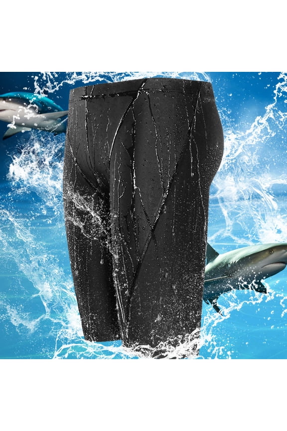 Men's Swim Jammers Competitive Athletic Swim Suit Training Endurance Racing Quick Dry Swimming Shorts for Beach Swimming Pool