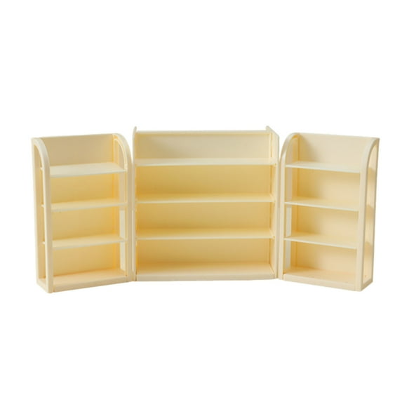 PPgejGEK Miniature Simulated Supermarket Four-sided Display Shelves for Mini Items Dollhouse Accessories Realistic Decor for Restaurants Kitchens Stores DIY Scene Props Gift Idea