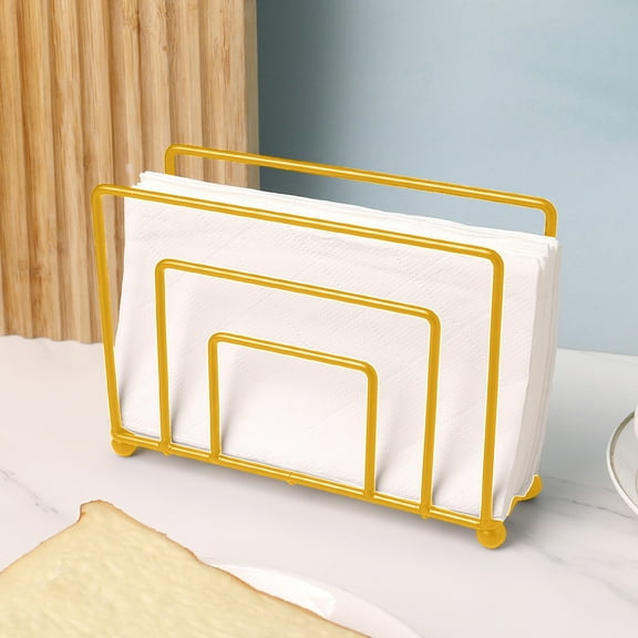 PPgejGEK Modern Metal Napkin Rack, 6.02x4.25x1.97in Iron Kitchen Table Dispenser, Cocktail Napkin Holder for Indoor Outdoor Dining and Restaurant Use